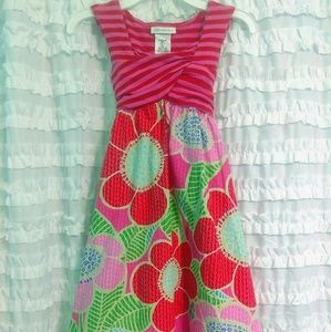 Beautiful flower and stripes summer dress